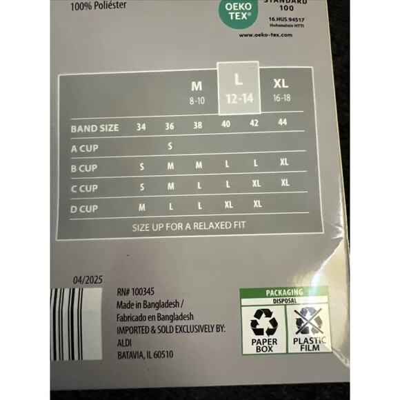 NWT Serra 2 Pack Soft Bra Size LG 12-14 Set of 2 Gray and Pink NEW IN BOX - Picture 2 of 11